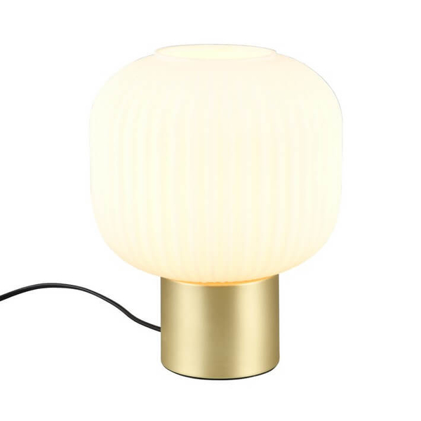 Stołowa lampka nocna DIVA 519800108 bańka kula do salonu złoty biały czarny