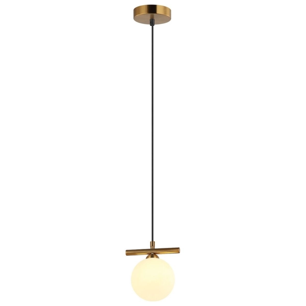 Sypialniana lampa wisząca Merseta PND-463321S-BRO+W Italux ball kula biała