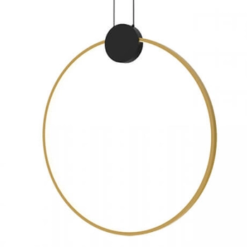 Ringowa wisząca lampa 23094 LED 24W 3000K do jadalni czarny złoty
