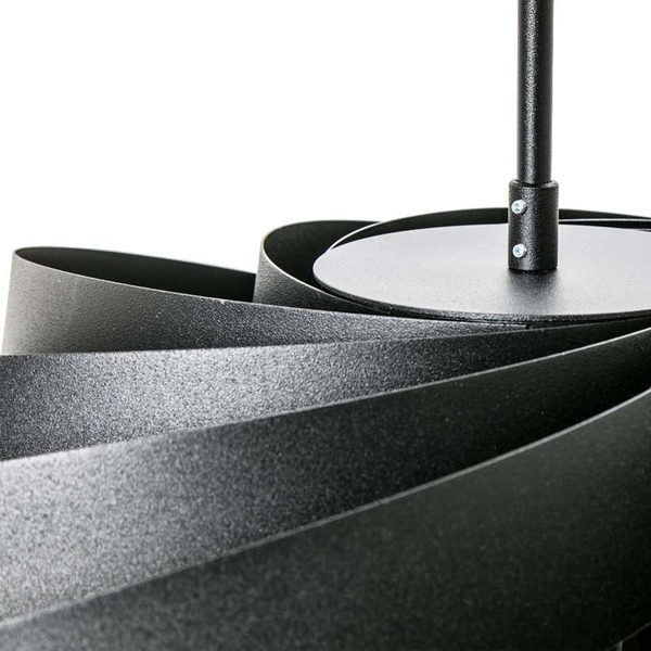 Okrągła lampa sufitowa Vento 1131 Zumaline metalowa czarna