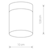 Łazienkowa lampa sufitowa Cayo 8055 szklana tuba biała czarna