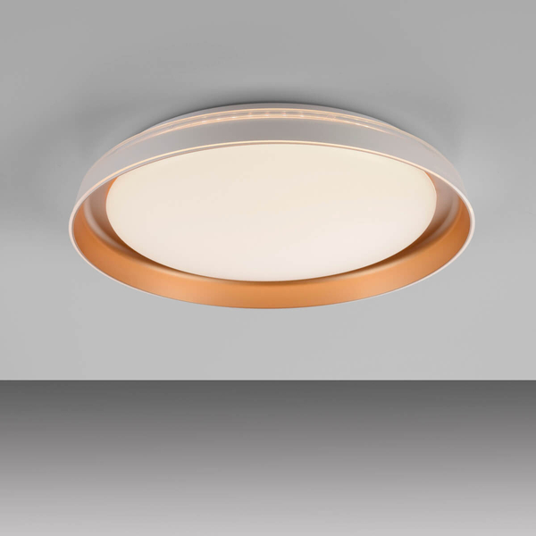 Okrągły plafon Sati 14368-60 Just Light LED 19,5W 3000K do jadalni mosiądz