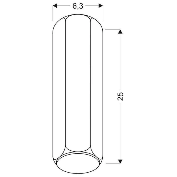 Sufitowa lampa industrialna 2282800 metalowa sześciokątny downlight biały