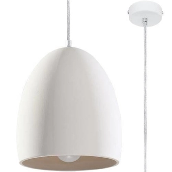 Wisząca lampa sypialniana SL.0848 ceramiczna nad łóżko biała