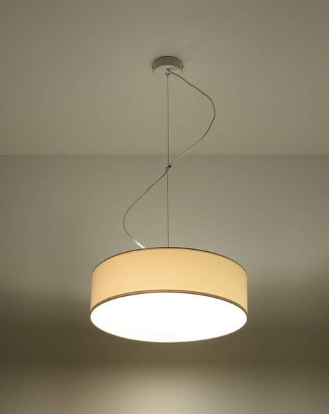 Natynkowa lampa wisząca ARENA 35 SL.0117 Sollux okrągła biała
