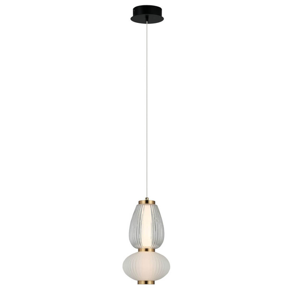 Wisząca lampa Gastel PND-74937-2-BK LED 8W 3000K przezroczysty biały złoty