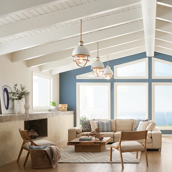 Lampa w stylu retro wisząca QN-TOLLIS-P-NBR biała mosiądz