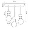 Loftowa LAMPA sufitowa CHANDELLE 8424374 Britop industrialna OPRAWA listwa czarna drewno