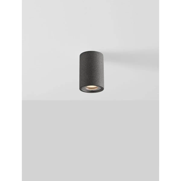 Plafon z piaskowca MIRENZO LE75182 na taras tubka IP65 czarny