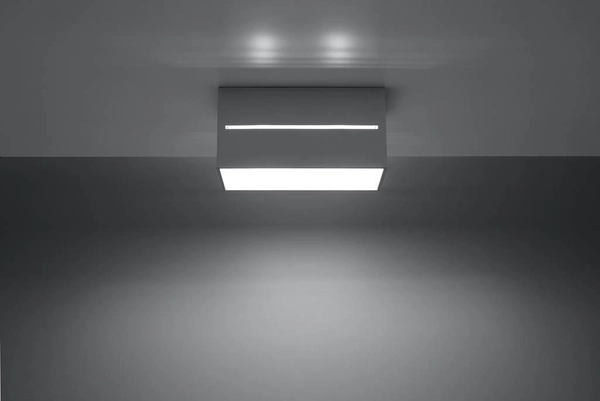 Downlight LAMPA sufitowa SL.0385 metalowa OPRAWA prostokątna szara