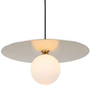 LAMPA wisząca SPOLETTO PND-201923-1 Italux modernistyczna OPRAWA metalowa ZWIS kula ball złota biała