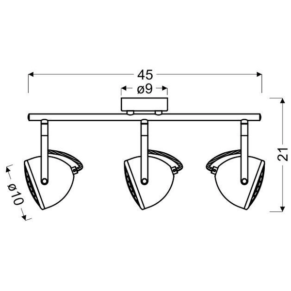 Regulowana LAMPA sufitowa PENT 93-68064 Candellux metalowa OPRAWA kinkiet reflektorki industrialne szare