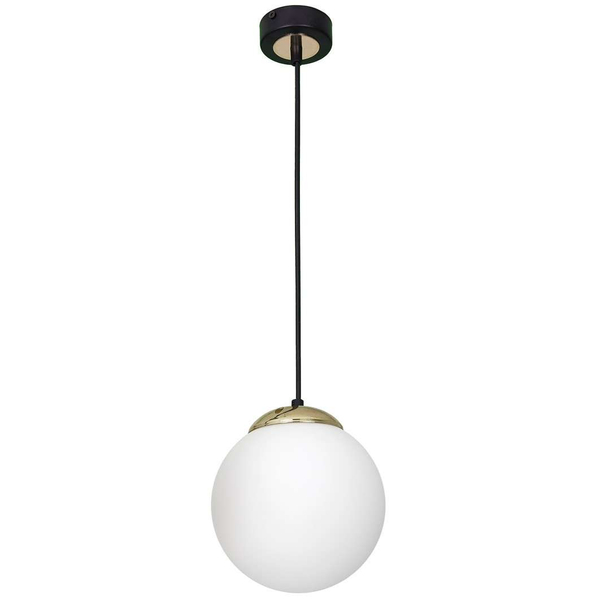 Loftowa LAMPA wisząca SPARTA MLP6495 Milagro okrągła OPRAWA szklany ZWIS kula ball biała złota