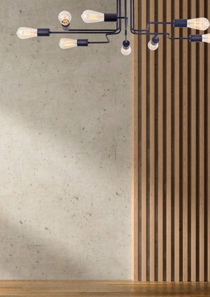 LAMPA sufitowa GILBERT T532CL-08B Maytoni plafoniera OPRAWA metalowa plafon loftowy czarny