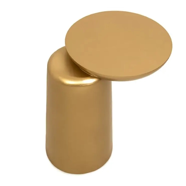 Drewniany stolik kawowy ELIAS MM001501100320 złoty 35cm do salonu