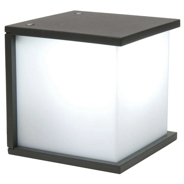 Zewnętrzna LAMPA elewacyjna BOX CUBE 5184601118 Lutec metalowa OPRAWA kinkiet kostka ścienna IP44 szara