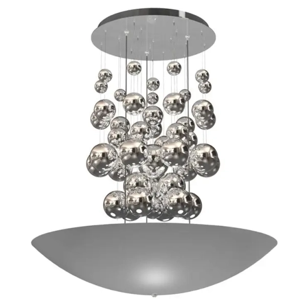 Lampa wisząca glamour PERLA SILVER ML858 LED 42W 4000K srebrna