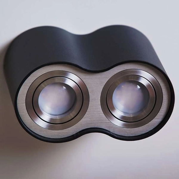 Plafon lampa sufitowa Bross AZ0782 metalowa tuba czarna chrom