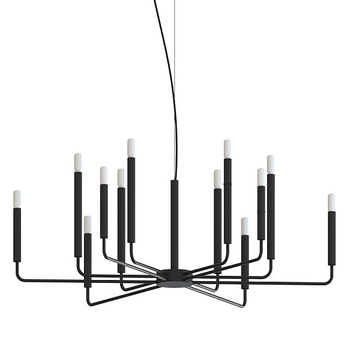 Salonowa lampa zwisowa Orto 11462 tuby metalowe nad stół czarne