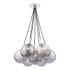 Wisząca lampa nad stół Elpis ELP342-10 szklane przydymione chrom