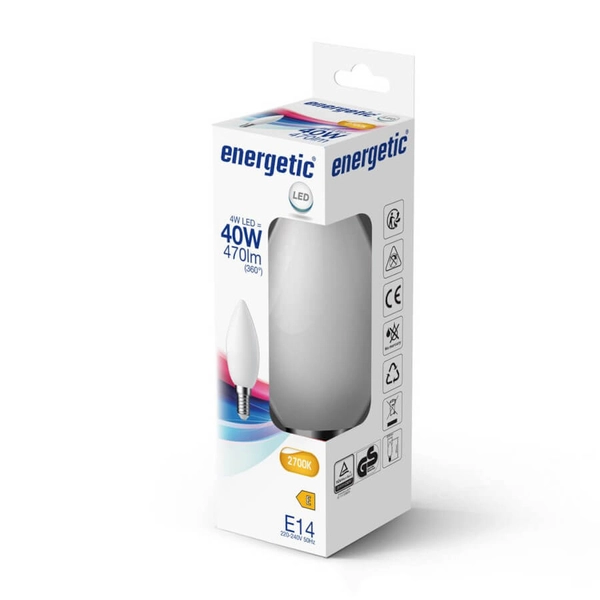 Szklana żarówka płomykowa 5183016321 LED 4W 2700K 470lm biała