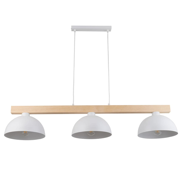 Lampa wisząca skandynawska Oslo 4712 TK Lighting drewniana potrójna biała