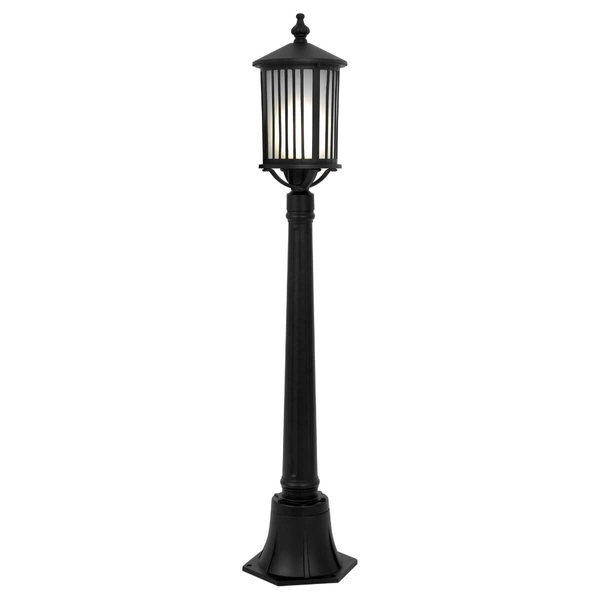 Stojąca lampa zewnętrzna Detroit K-8212 Kaja IP44 latarenka metalowa czarna