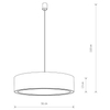 Okrągła lampa wisząca Mist 8942 nowoczesna salonowy zwis biały