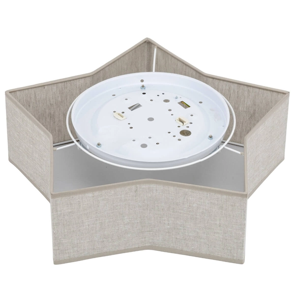 Lampa nasufitowa Star 5958 gwiazda do sypialni beżowa biała
