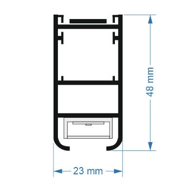 LAMPA wisząca ISASEKI 1946 Shilo metalowa OPRAWA listwa LED 16W 3000K zwis czarny