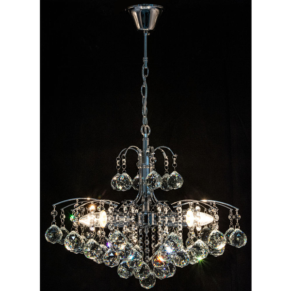 LAMPA wisząca Monte Carlo 6247/3 8C Elem metalowa OPRAWA crystal ŻYRADNOL glamour zwis chrom