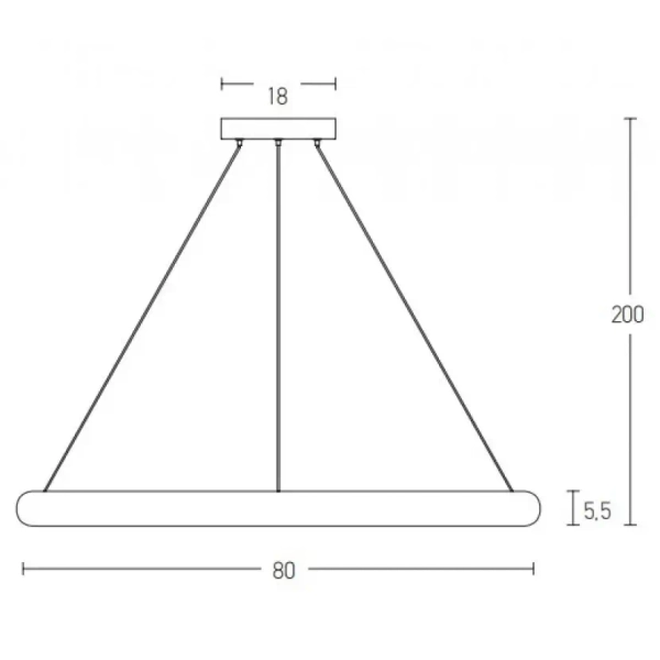 Wisząca ledowa lampa 2060 LED 60W 3000K do przedpokoju czarny