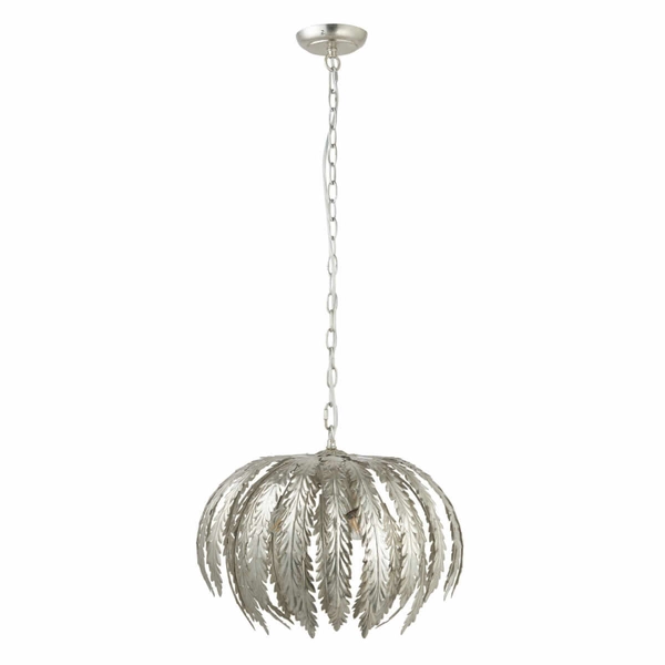 Designerska lampa wisząca Delphine 76678 Endon do jadalni srebrna
