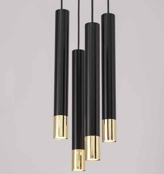 Jadalniana lampa wisząca Sopel Grand 33396 nad stół czarna złota