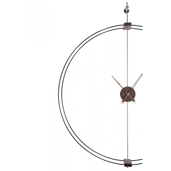 Zegar ścienny Doble Ring MSE1501100485 obręcz drewno mosiądz outlet
