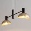Podwójna lampa wisząca Artis 40566 Sigma z kloszami metalowa czarna złota