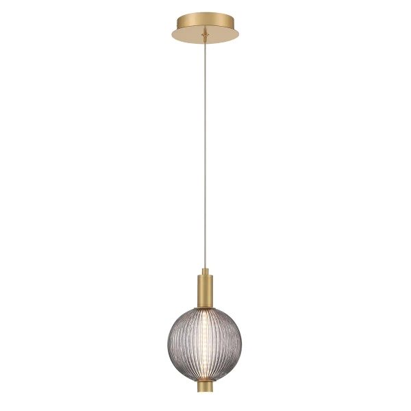 Okrągła lampa wisząca Palmas QN-PALMAS-1MP-BG LED 12W 3000K złota