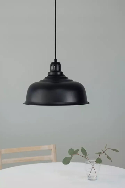 Wisząca lampa jadalniana Port nad stół czarna industrial