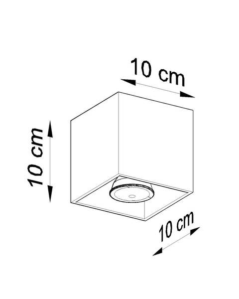 Plafon LAMPA sufitowa SL.0567 natynkowa OPRAWA kwadratowa antracyt