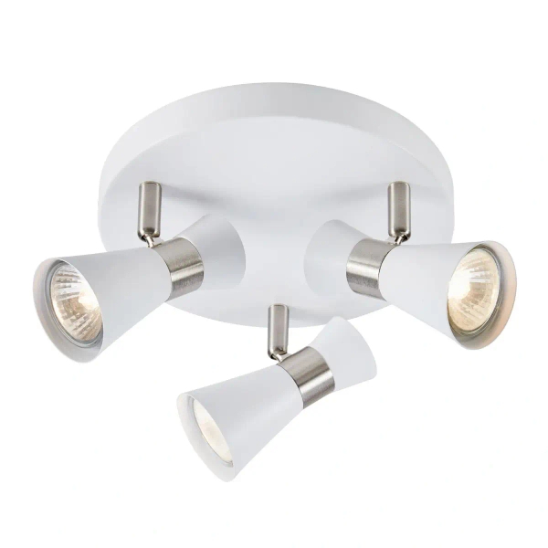 Metalowa lampa sufitowa Folie 108628 Markslojd regulowana biała nikiel