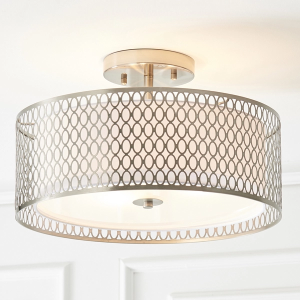 Lampa sufitowa Cordero 81966 Endon ażurowa okrągła metal nikiel