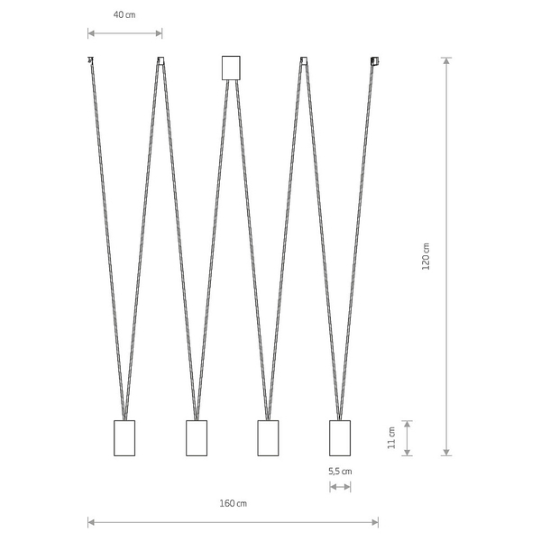 Czarna lampa wisząca More Tone 7822 minimalistyczna do sypialni