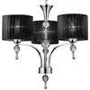 Stylowa lampa wisząca Impress nad łóżko czarna chrom
