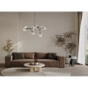 Molekułowa wisząca lampa Ferral PND-75075-8-BK-SG przydymiona czarna