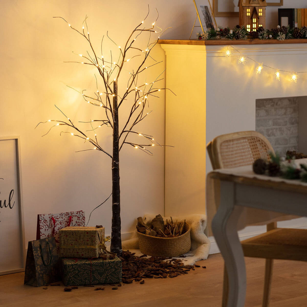 Ozdobna lampa podłogowa Christmas ABR-LSCH-64 Abruzzo IP44 drzewo brązowa