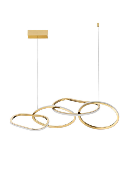 Designerska lampa wisząca CELAYA LE42760 rings LED 50W 3000K złota