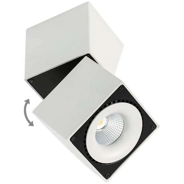 Spot LAMPA sufitowa SEVILLA SQUARE CEILING SLC7562/28W 4000K WH+BL Italux regulowana OPRAWA LED 28W reflektorek biały czarny