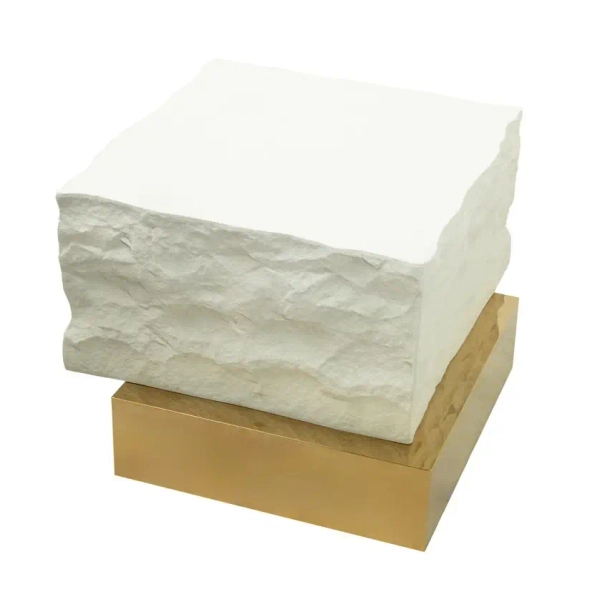 Stolik kawowy GILDA MM001501100381 beżowy złoty metalowy 61cm