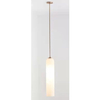 Szklana lampa wisząca CGKLOKP Copel zwis tuba biała złota