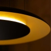 Ringowa lampa wisząca Piattino ML1815 LED 30W 3000-6000K czarny złoty